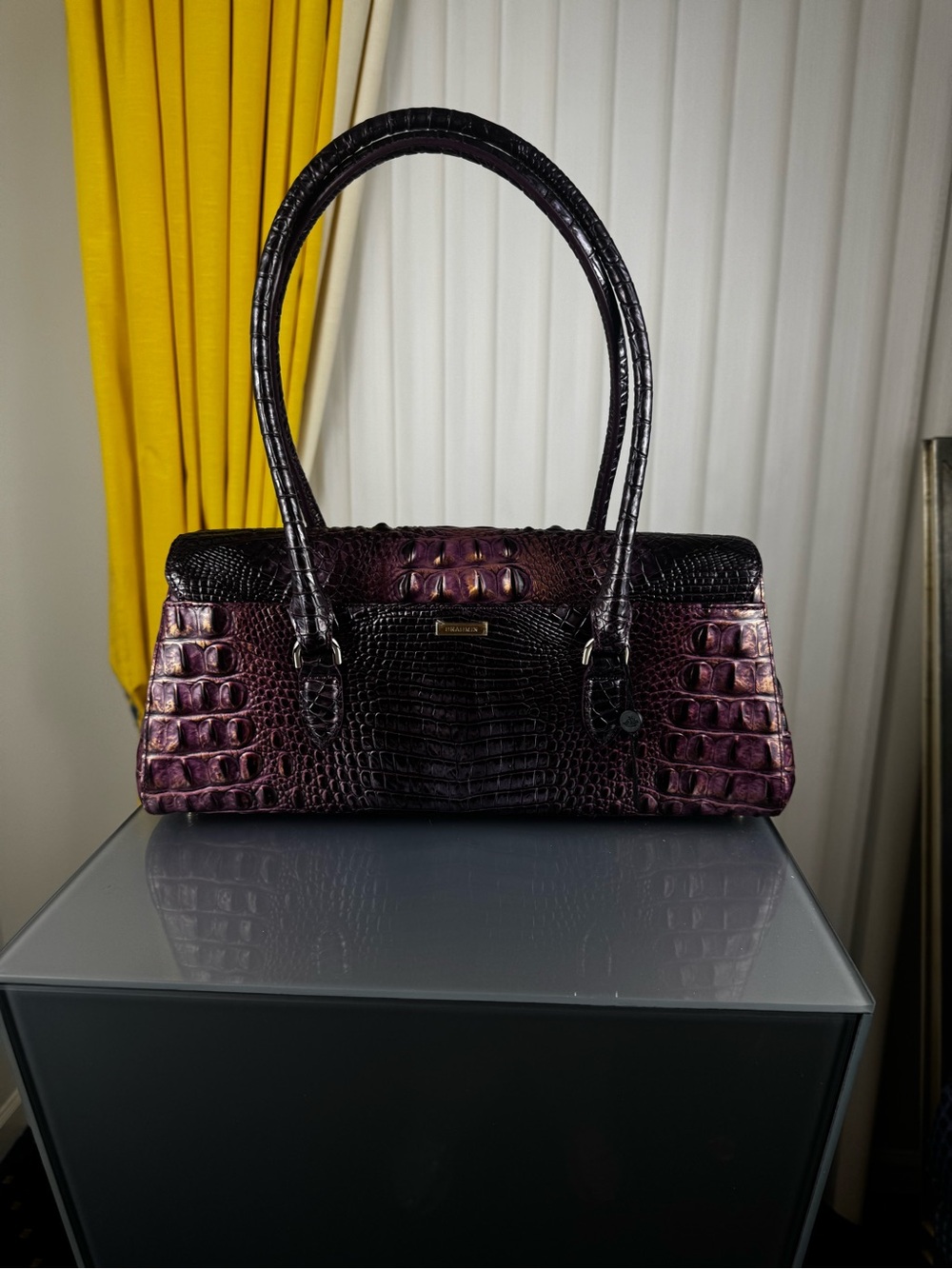 Brahmin Dayan Satchel Handbag-Fig Jam Melbourne FA 2023 Collection - Picture 3 of 5